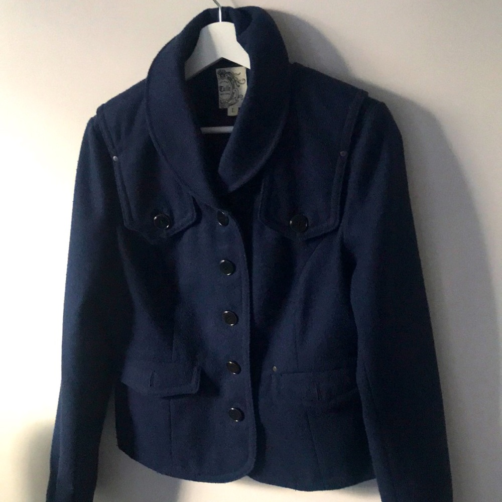 Blue wool blend Fall/Spring short jacket